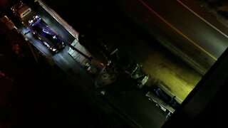 Drone footage of Lyle Tunnel semi crash