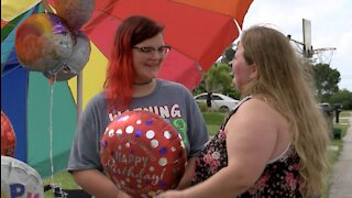 A local girl with Chiari malformation gets a surprise parade