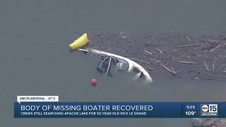 Body of missing boater recovered at Apache Lake