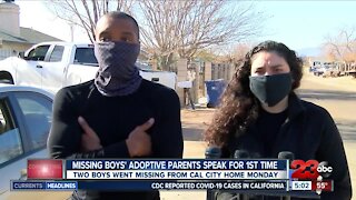 Adoptive parents of missing California City boys speak out