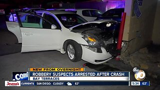 Pair arrested after chase ends in crash in Bay Terraces