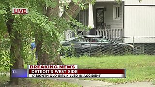 17-month-old girl killed in accident in Detroit