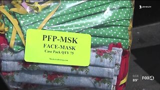 Shopping cart seatbelt company donates face masks to Lee Health