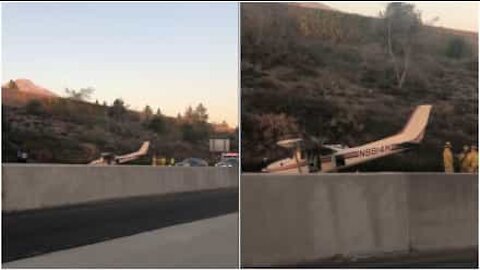 California: aeroplano cade in autostrada