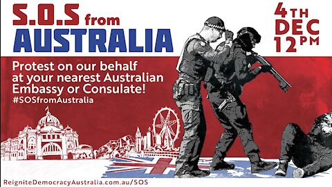 SOS Oficial desde Australia. Protesta internacional el 4 de Diciembre de 2021 en Embajadas