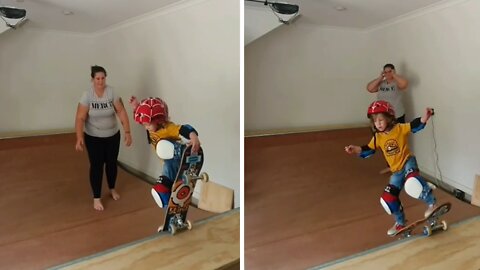 Determined kid learns how to skate like a pro in only 4 months