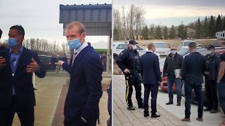RAW FOOTAGE: GraceLife reps, RCMP, health inspector negotiate entry to the church