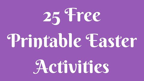 25 Free Printable Easter Activities