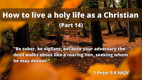 How to live a holy life as a Christian (Part 14) | Be ready and vigilant now before it is too late