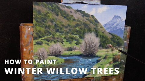 How to Paint WINTER WILLOW TREES