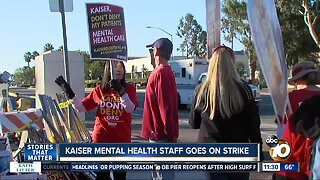 Kaiser mental health staff goes on strike