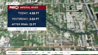 Imperial River water levels after Tropical Storm Elsa