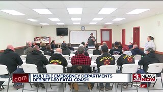 Multiple emergency departments debrief I-80 fatal crash