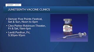 Vaccination clinics planned at Juneteenth events