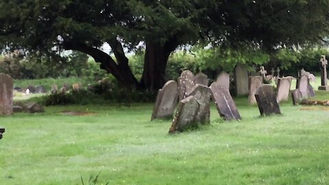 Is this a possible ghost sighting in a church graveyard
