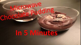 Microwave chocolate pudding recipe in 5 minutes