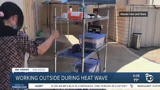 Working outside during the heat wave