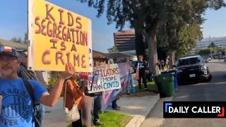 Protesters Gather Outside LA School After Segregation of Students Based On Vaccinated Status