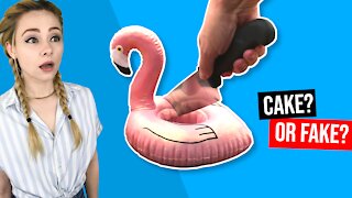 Making a Realistic Flamingo Pool Float CAKE