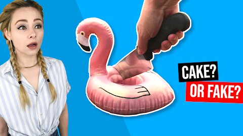 Making a Realistic Flamingo Pool Float CAKE