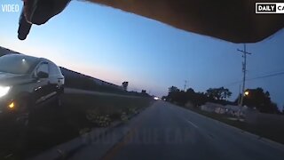 BODYCAM: Officer Rear-Ended During Traffic Stop
