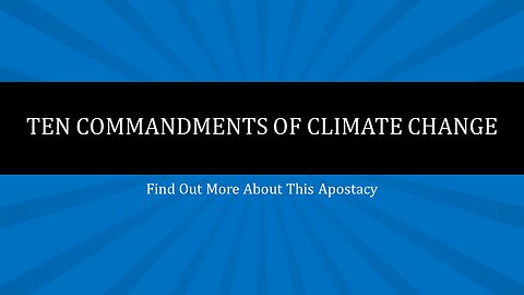 Climate Change Ten Commandments