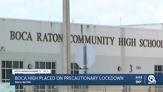 Boca Raton High School placed on precautionary locked down