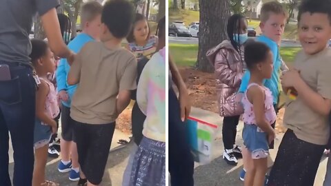 Kid has wholesome reaction when surprised by little sister