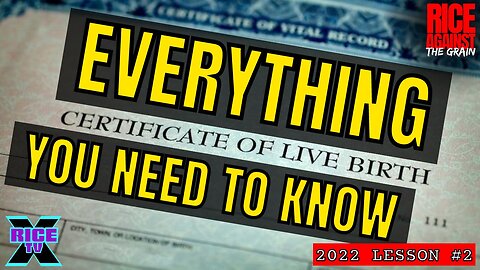 Great Birth Certificate Deception w Dr. KL Beneficiary (Lesson #2 2022)