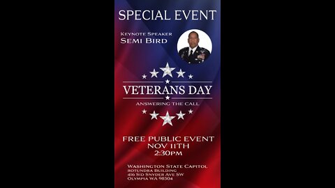 Special Event Honoring Past and Present Military Veterans