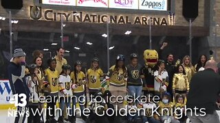 Former patients of UMC Children's Hospital learned to ice skate with the Vegas Golden Knights