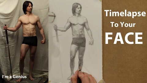 Timelapse - Classical Figure Drawing & Tips on Technique from a Genius(Me)