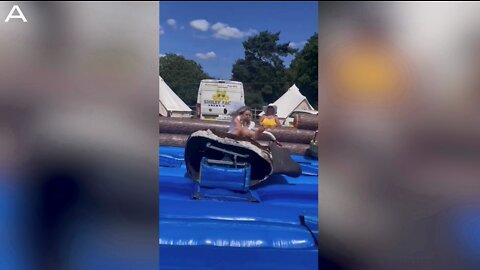 Bride-To-Be Breaks Mechanical Bull Whilst Falling Off