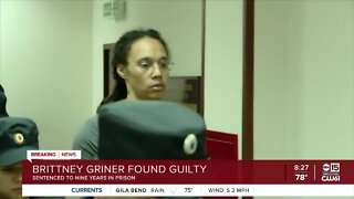 Brittney Griner found guilty, sentenced to nine years in prison