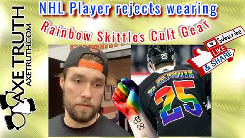 1/20/23 NHL player Ivan Provorov refuses to wear Rainbow Skittles Cult jersey for 'Pride Night'