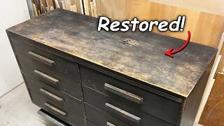 An Industrial Restoration of a VERY Worn Out Dresser...