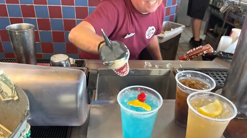 Watch How the Greatest Theme Park Drink is Made | Ocean Attack Drink at Universal Studios