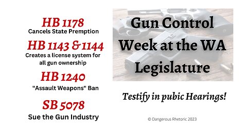 DR 1-16 Gun Control Week at the Washington Legislature