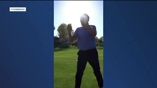 Tom Brady shows off new drone in apparent golf dunk