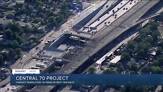 Central 70 finishing demolition work on viaduct