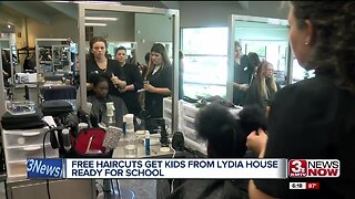 Free haircuts get kids from Lydia House ready for school