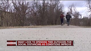 Many look to spending time outdoors for social distancing as conditions improve