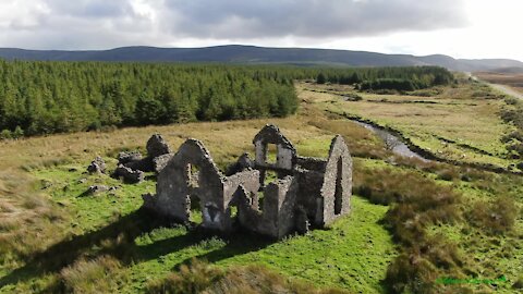 Irish drone footage of Cooper's Lodge: The haunted house on the hill
