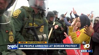 32 people arrested at border protest