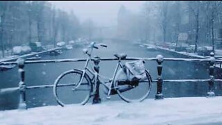 Amsterdam is transformed into a magical world when it snows
