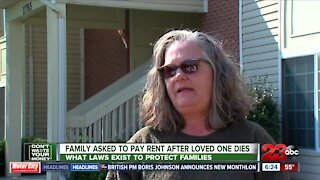 Family asked to pay rent after loved one dies