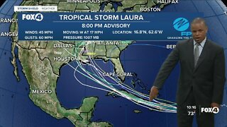 Tropical Storm Laura Late PM Update 8/21/20