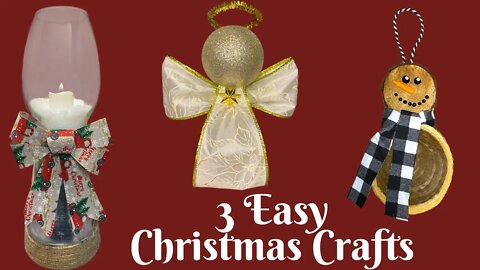 3 Easy Christmas Crafts | DIY Christmas Decor | DIY Christmas Angel | DIY Christmas Ornament