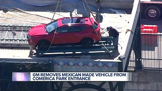 General Motors removes Mexican-made Chevrolet Blazer from Comerica Park