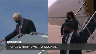 Pence, Harris make campaign stops in Wisconsin
